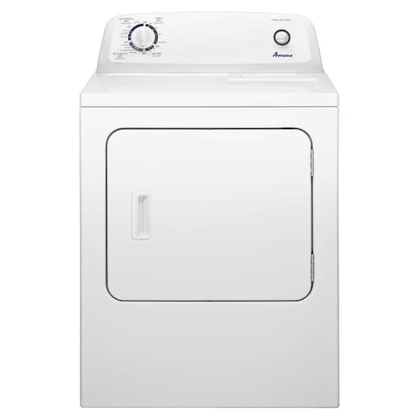 White dryer with front opening door